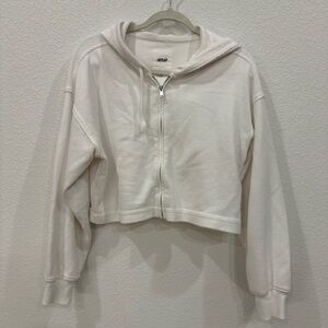 Aerie Cream Zip-Up Hoodie